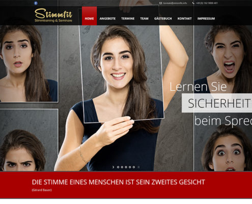 Website Stimmfit Stimmtraining und Seminare