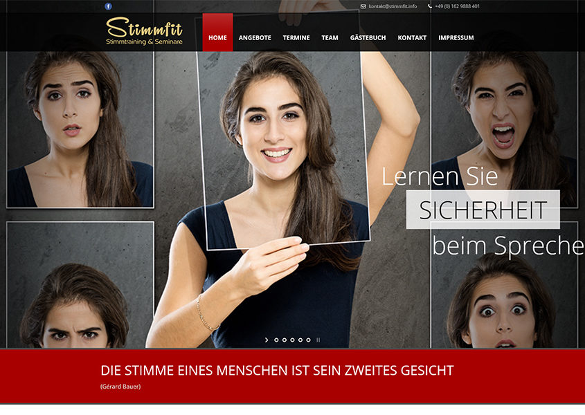 Website Stimmfit Stimmtraining und Seminare