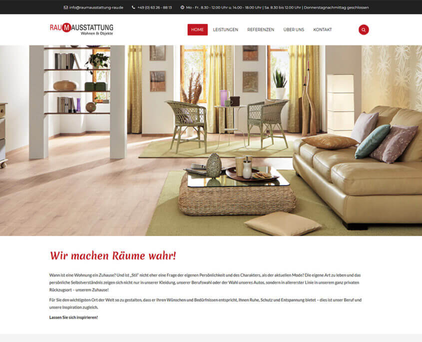 Website Raumausstattung Rau Niederkirchen