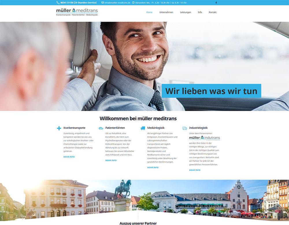 Neue Website der mueller meditrans GmbH online